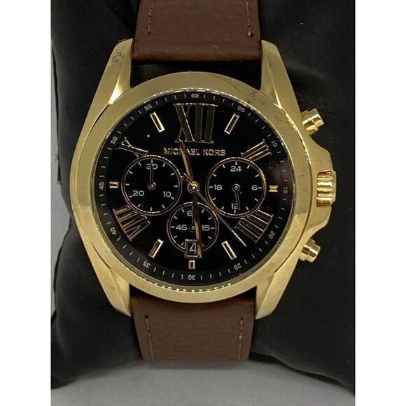 Michael Kors MK5739 Womens Brown Leather Analog Dial Quartz Genuine Watch HK1110 - Picture 2 of 12